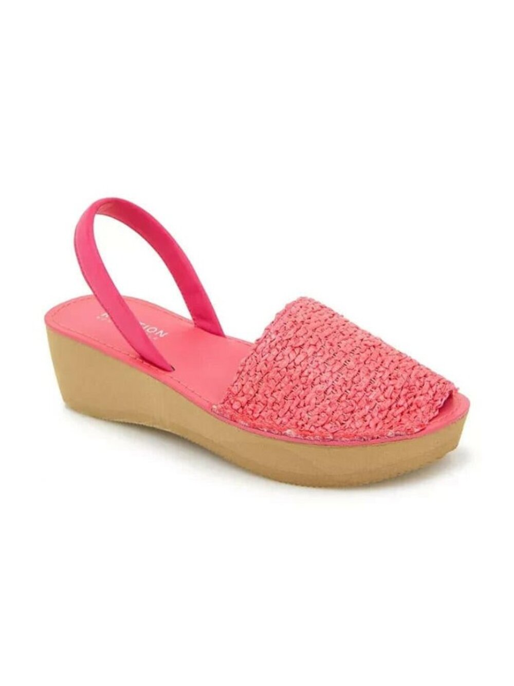 Kenneth Cole Reaction Fine Glass Weave Wedge Sandal Pink 9.5 $94